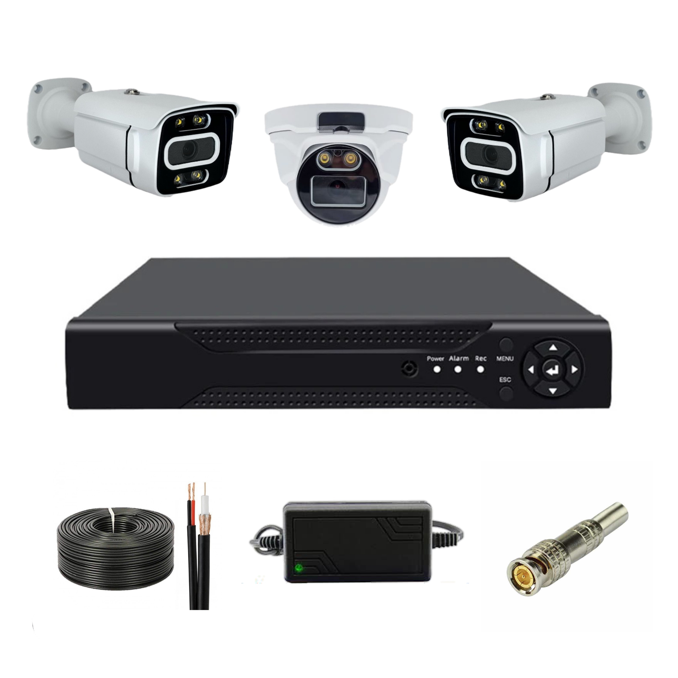 پک کامل سه دوربین 2 مگاپیکسل AHD