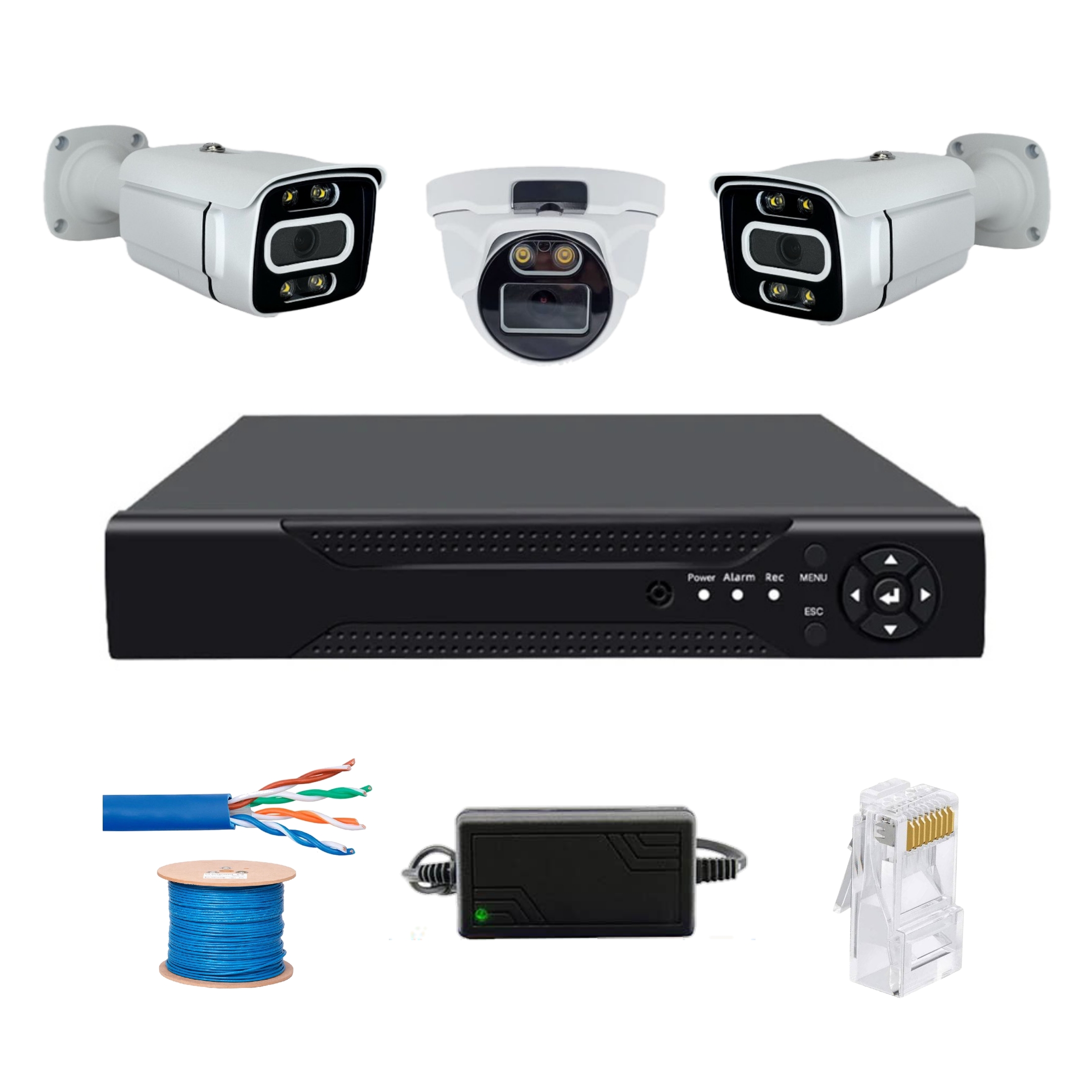 پک کامل سه دوربین 5 مگاپیکسل IP پلاکخوان